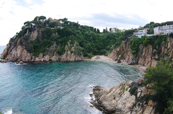 Botanik Bahçesi Marimurtra yaz içinde gelen şeridinin görünüm. Blanes, Costa Brava, İspanya