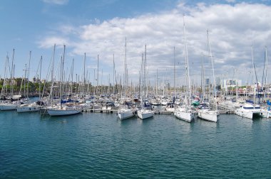 Limanda park yatların beautifull görünümü, İspanya