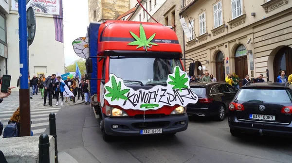 Manifestação Pela Legalização Maconha Marcha Milhões Para Maconha Praga 2019 — Fotografia de Stock