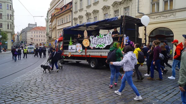 Manifestação Pela Legalização Maconha Marcha Milhões Para Maconha Praga 2019 — Fotografia de Stock