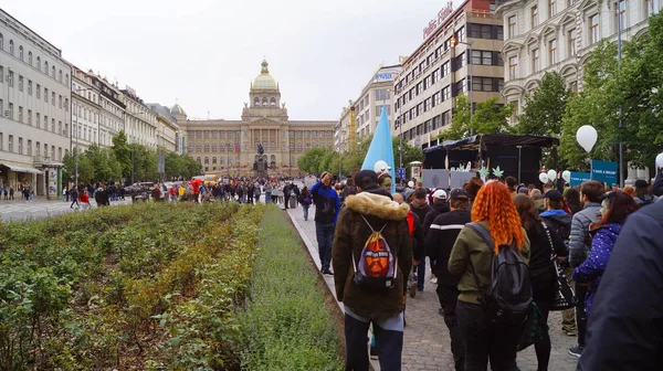 Manifestação pela legalização da maconha, marcha de milhões para a maconha em Praga 2019 — Fotografia de Stock
