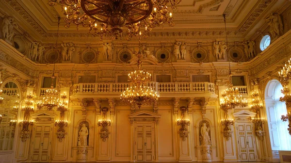 Praga, Czechy 11 maja 2019-Wnętrze sali królewskiej w Pradze zamek w Pradze — Zdjęcie stockowe