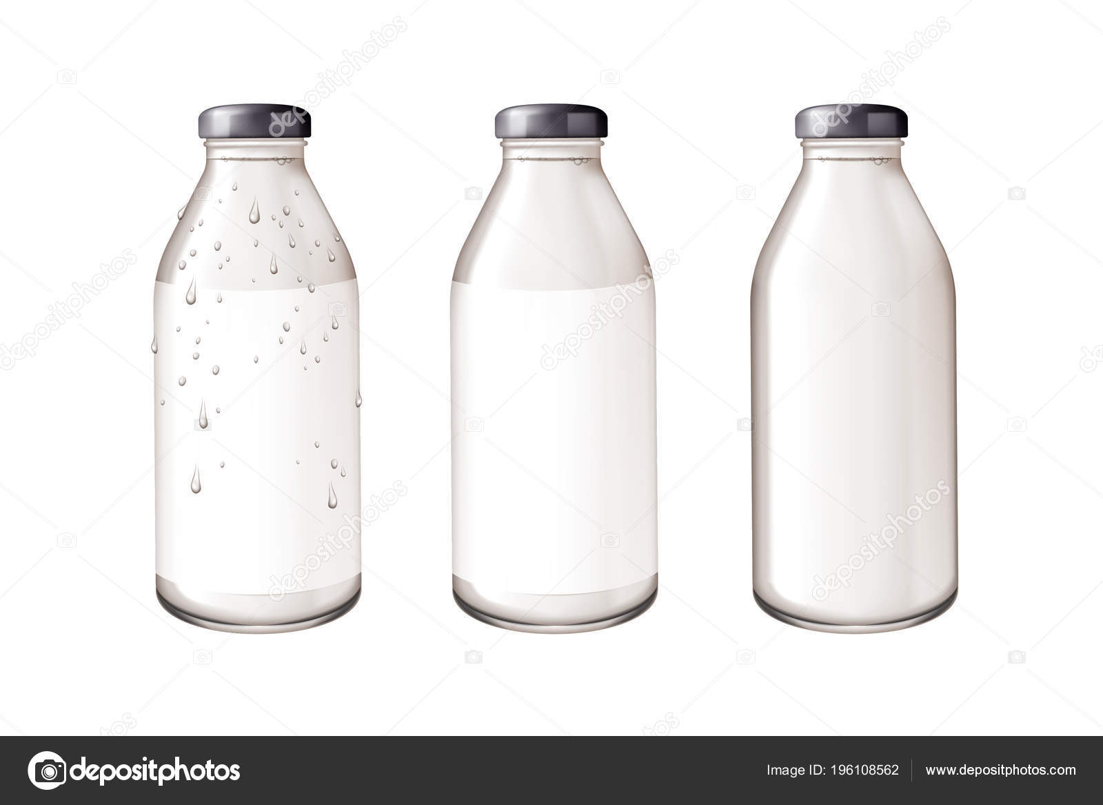 Download Blank Glass Bottle Mockup Illustration White Background Vector Image By C Kchungtw Vector Stock 196108562