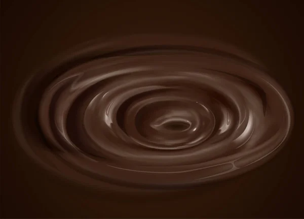 巧克力糖浆设计元素在3D 甜汁漩涡 — 图库矢量图片