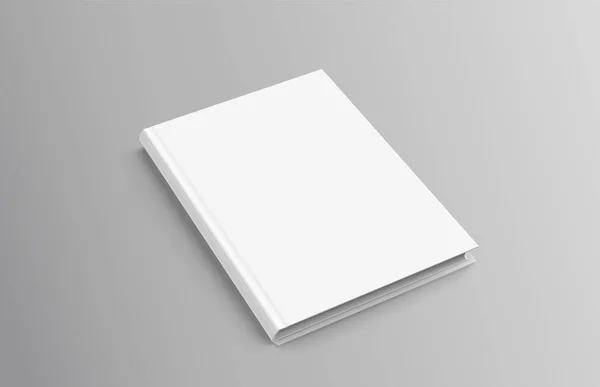 Hardcover Book Grey Background Illustration — Stock Vector