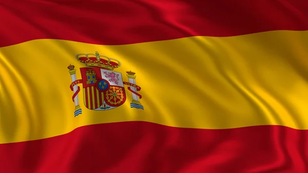 Flaga Hiszpanii Powietrzu Renderingu — Zdjęcie stockowe