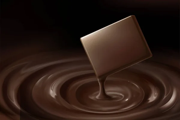 Chocolat Moelleux Sauce Goutte Goutte Illustration — Image vectorielle