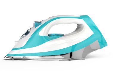 Beyaz ve mavi elektrik demir 3d render içinde