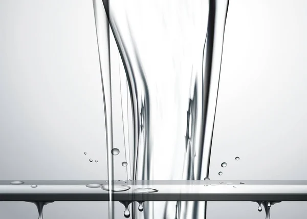 Zuiver Water Gieten Naar Beneden Vanaf Boven Afbeelding Speciaal Effect — Stockvector