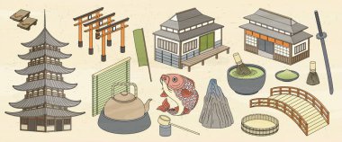 Japon mimarileri ve gıda tasarım Ukiyo-e tarzı