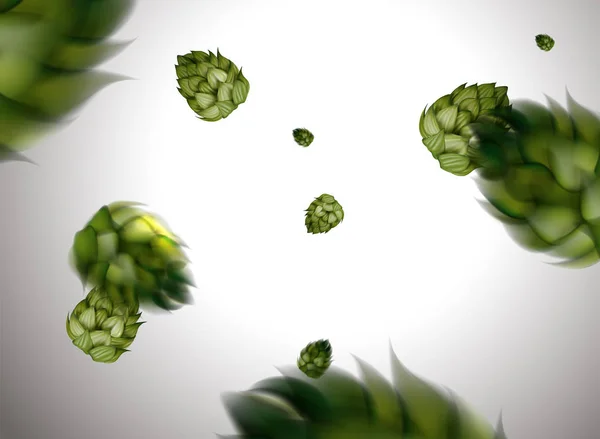 Flying Hop Flor Design Elemento Ilustração — Vetor de Stock