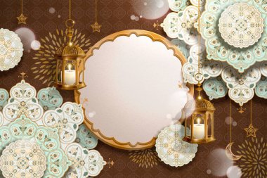 Arabesk çiçekler ve fanoos