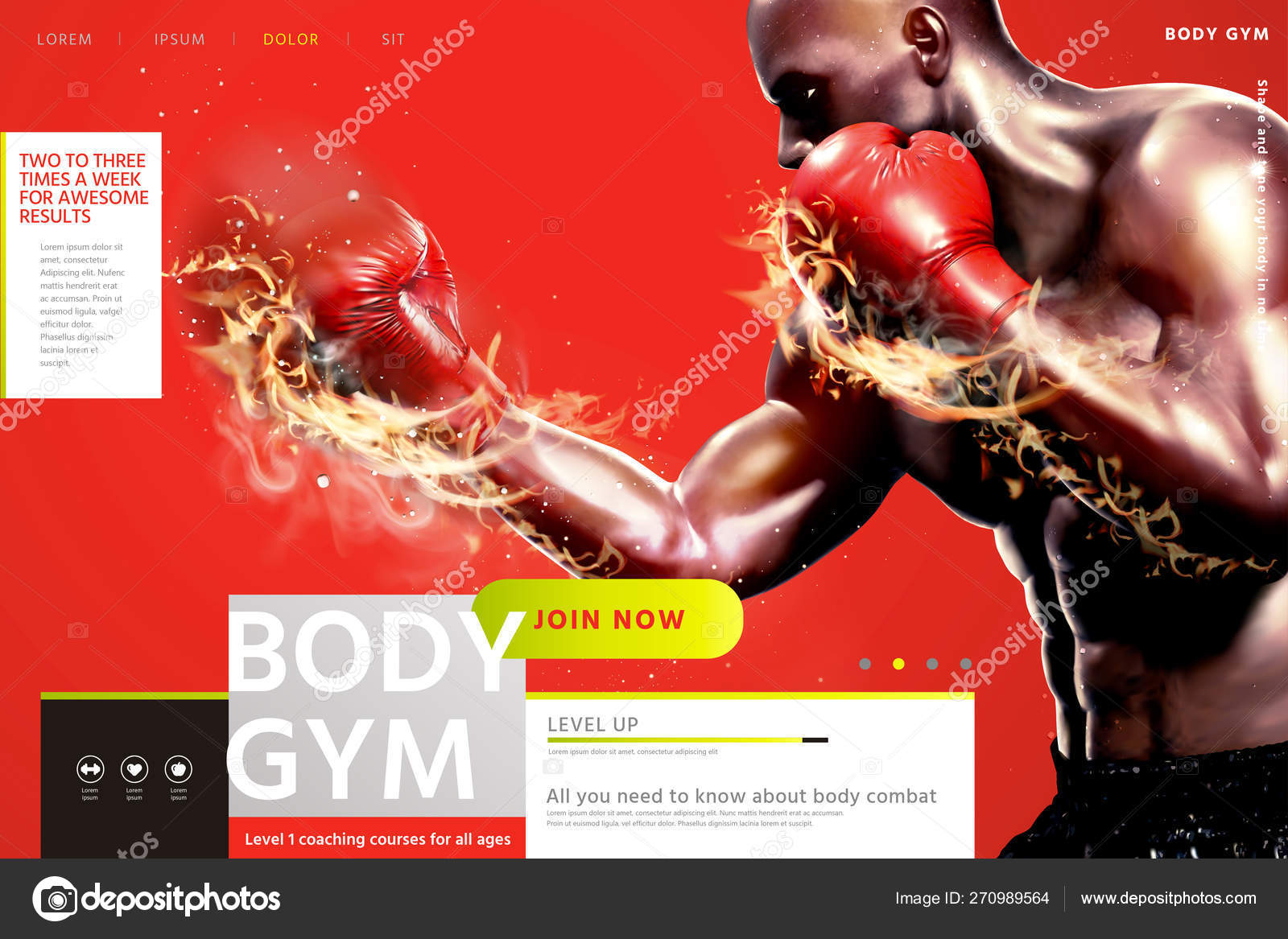 Сайт Уроков Бокса Векторное Изображение ©kchungtw 270989564