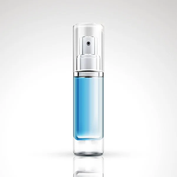 Diseño del paquete de botella de spray azul — Archivo Imágenes Vectoriales