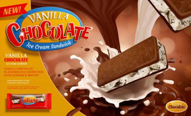 Vanilyalı çikolatalı dondurma reklamları