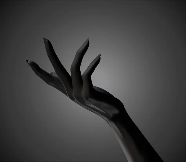 Kosmetiska eleganta händer gest — Stock vektor