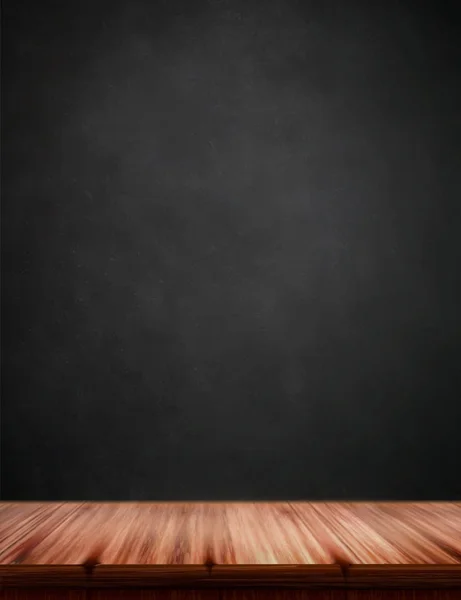 黑板和木桌顶 — 图库矢量图片