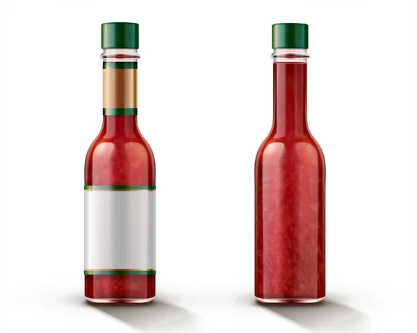 Hot Chili Sauce Flasche Attrappe — Stockvektor