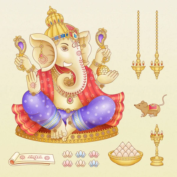 Ganesh chaturthi Festival-Symbol — Stockvektor