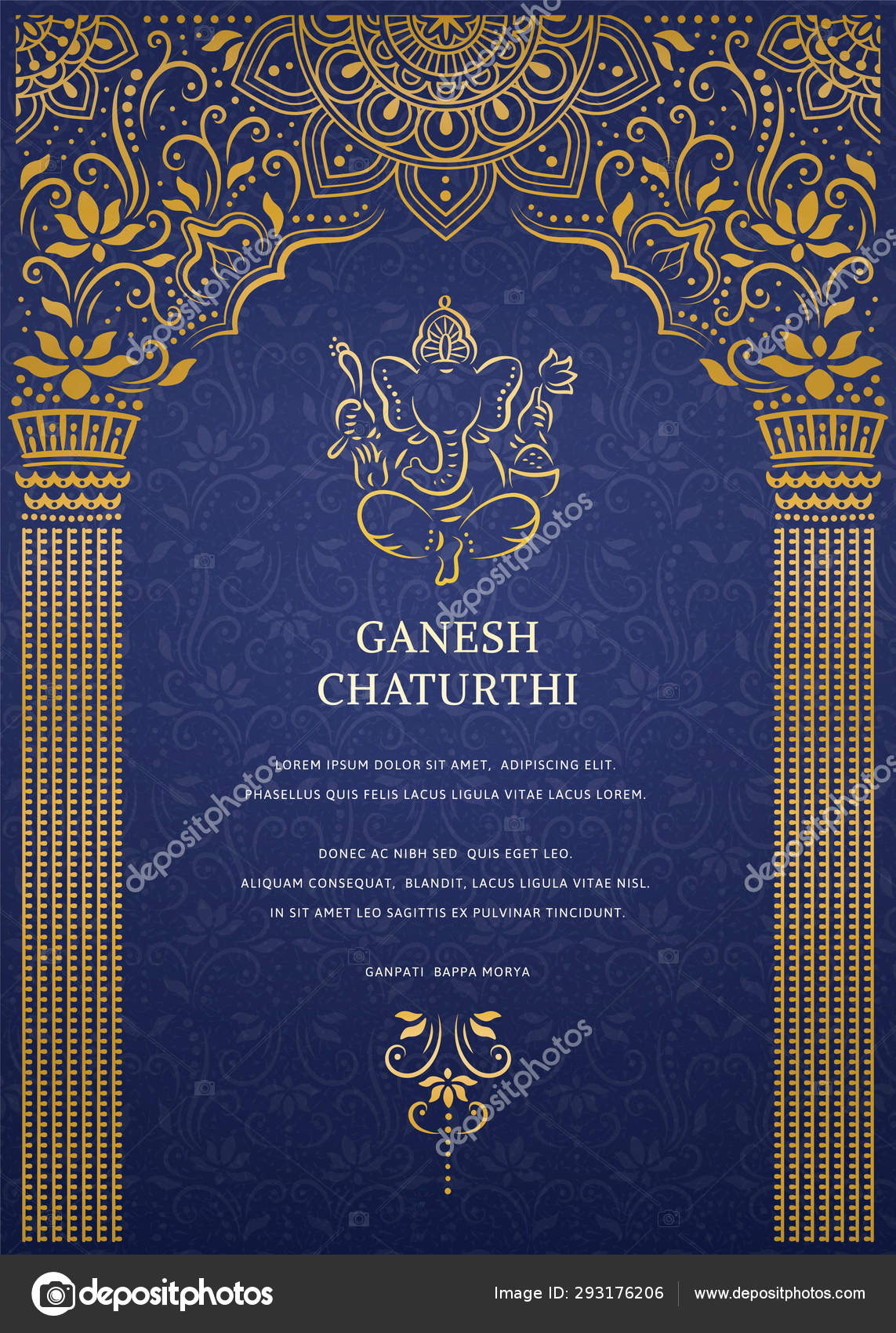 Happy Ganesh chaturthi design Stock Vector Image by ©kchungtw #293176206