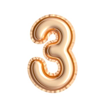 Altın renkli balon sayısı 3