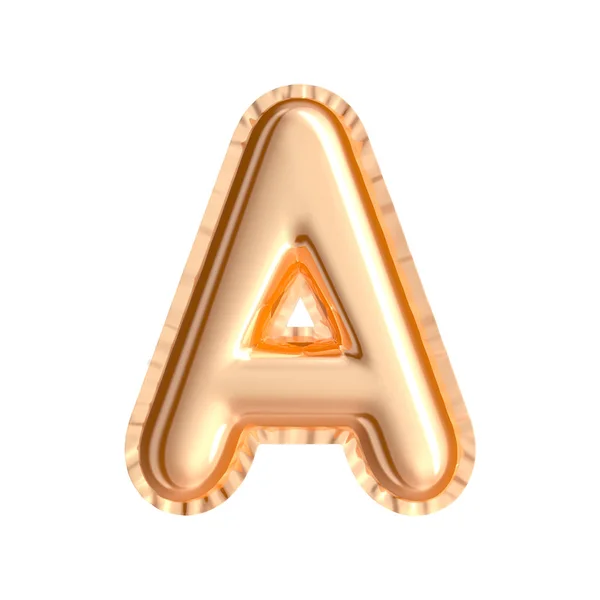 Golden color balloon letter A — Stock Photo, Image