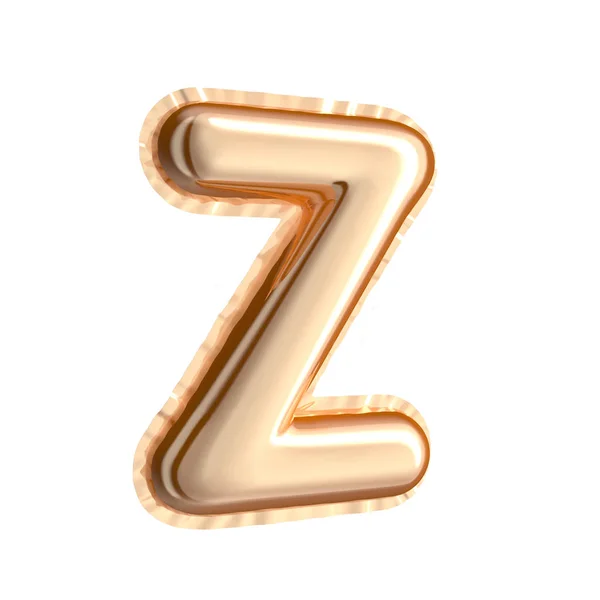 Gouden kleur ballon letter Z — Stockfoto
