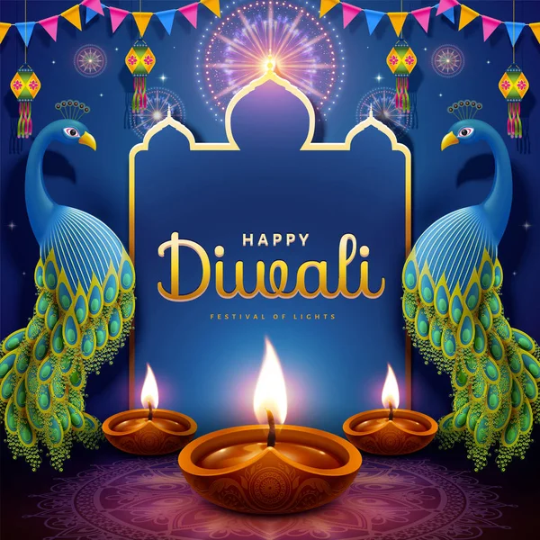 Fröhliches Diwali-Fest — Stockvektor