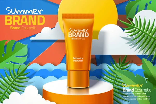 Werbung für orangefarbene Kunststoffschläuche — Stockvektor
