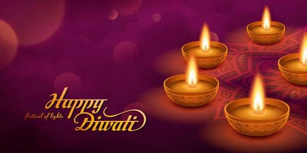 Elegante feliz Diwali —  Vetores de Stock