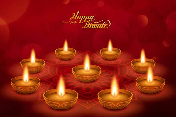 Élégant heureux Diwali — Image vectorielle