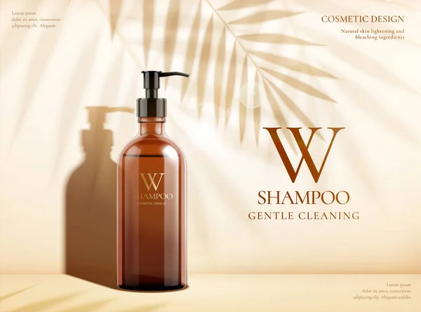 Zachte reiniging shampoo advertenties — Stockvector