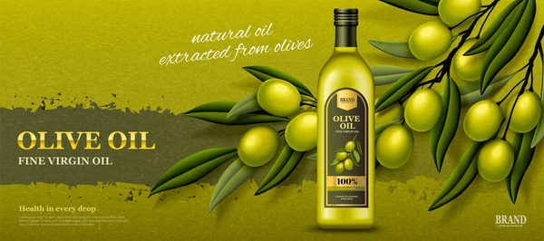 Ogłoszenia banerów oliwnych — Wektor stockowy