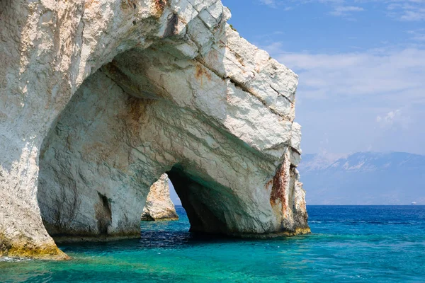 Синій Печери Знаменитий Диких Природні Скельними Утвореннями Берегова Лінія Закінф — стокове фото