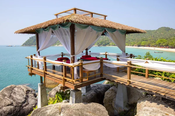 Massage Gazebo Overlooking Sea Spa Massage Room Beach Island Koh — Stock Photo, Image