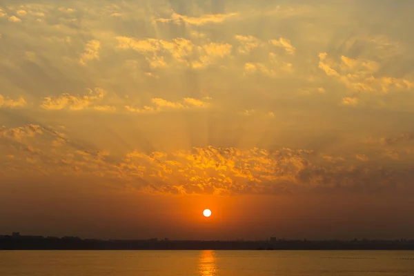 Vackra Seascape Vid Soluppgången Över Havet Antalya Turkiet — Stockfoto