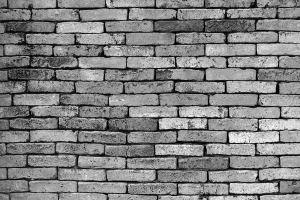 Сіра Стара Старовинна Цегляна Стіна Фон Текстура Чорно Біла — стокове фото