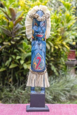 Adanın Bali, Endonezya'nın eski efsanevi ahşap şekil. Yakın çekim