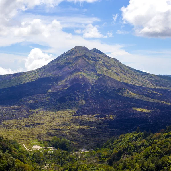 Vulcano Indonesiano Attivo Batur Nell Isola Tropicale Bali Indonesia — Foto Stock