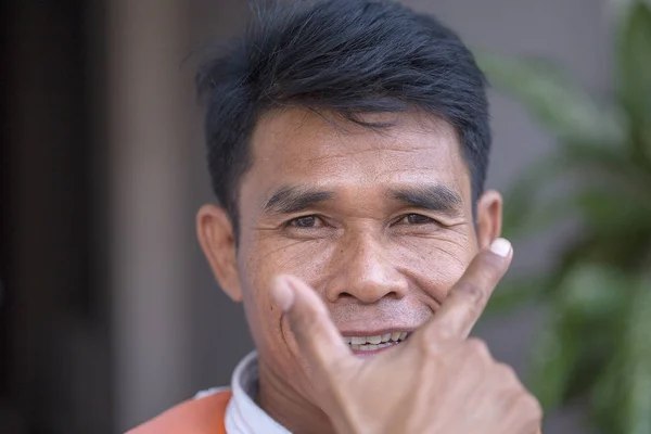 Бангкок Таиланд Ноября 2017 Года Позитивный Портрет Тайца Который Работает — стоковое фото