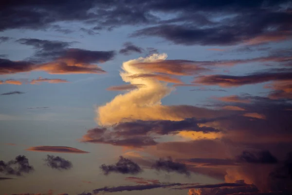 Fantastiskt Dramatisk Solnedgång Sky Mauritius Färgglada Moln Twilight Tiden — Stockfoto