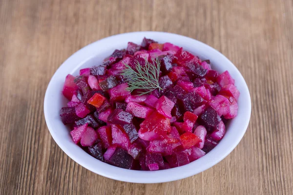 Alimentación Saludable Comida Dieta Concepto Vegetariano Ensalada Vinagreta Casera Con — Foto de Stock