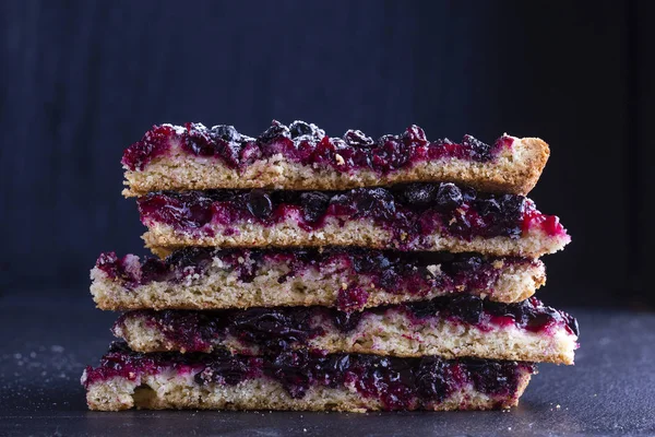 Hausgemachtes Bio Johannisbeerkuchen Dessert Fertig Zum Essen Johannisbeertorte Aus Nächster — Stockfoto