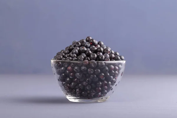 Healthy Eating Food Dieting Vegetarian Concept Fresh Ripe Blueberries Bowl — Stock Photo, Image