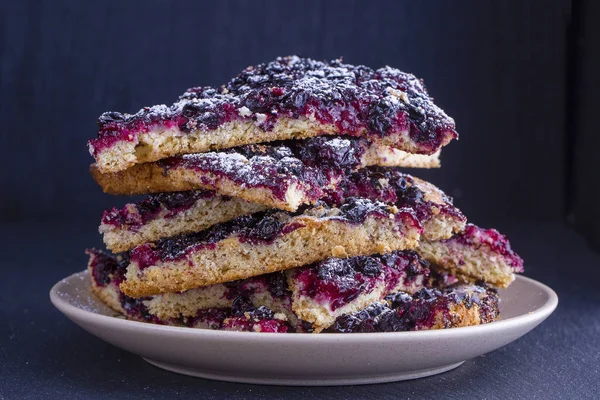 Hausgemachtes Bio Johannisbeerkuchen Dessert Fertig Zum Essen Johannisbeertorte Aus Nächster — Stockfoto