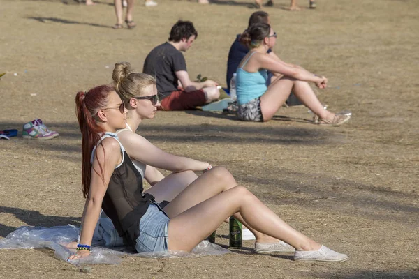 Budapest Hungría Agosto 2017 Chicas Chicos Desconocidos Son Participantes Del — Foto de Stock