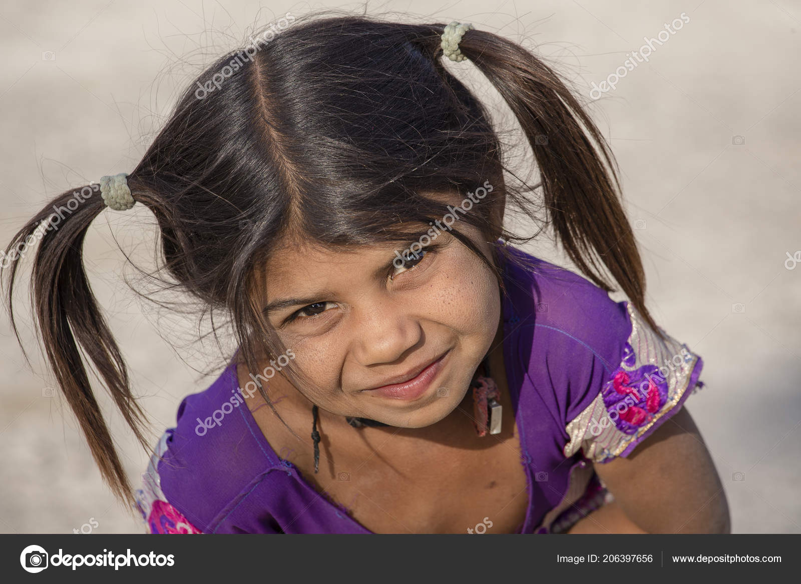 Premium Photo | Portrait photo of indian child female curly hair