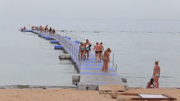 Sharm Sheikh Egypte Mai 2018 Les Gens Reposent Sur Plage — Video