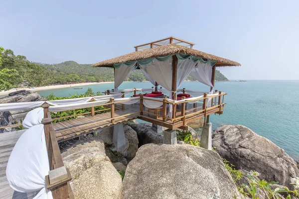 Massage Gazebo Overlooking Sea Spa Massage Room Beach Island Koh — Stock Photo, Image