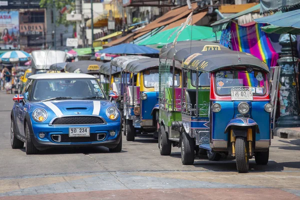 Bangkok Thailand Março 2018 Auto Rickshaw Tuk Tuk Rua Khao — Fotografia de Stock